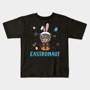 Eastronaut Dachshund Astronaut Easter Day Kids T-Shirt